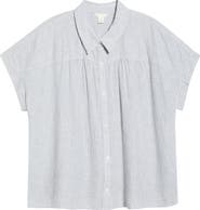Caslon® Linen Blend Button-Up Shirt