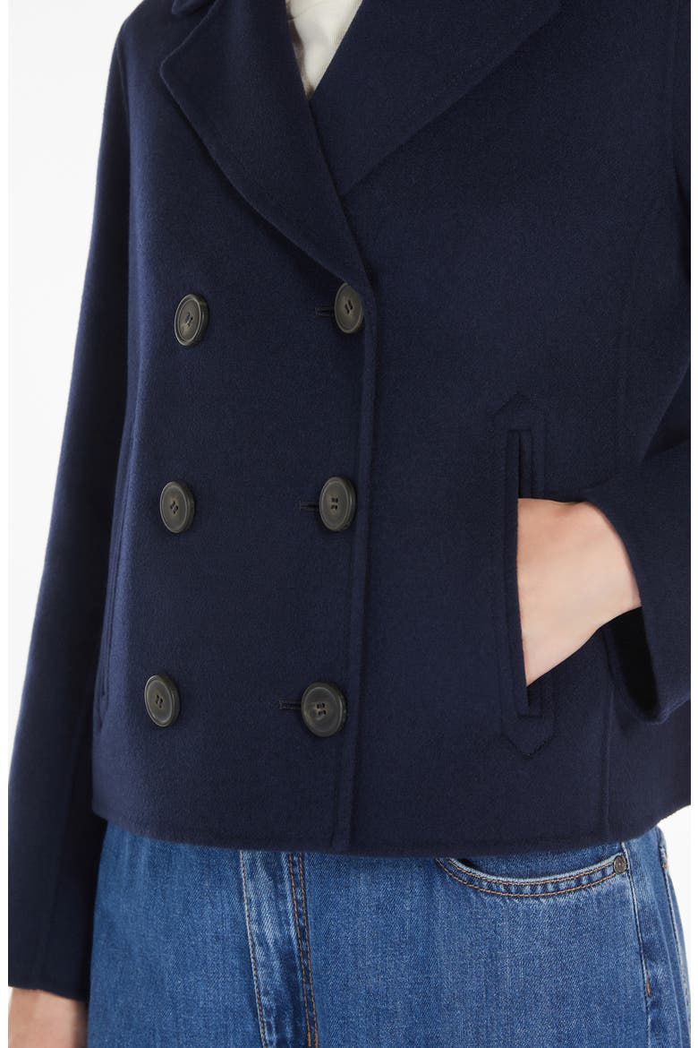 Taglio Double Breasted Wool Blend Blazer, Alternate, color, NAVY