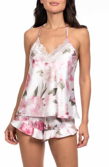 In Bloom by Jonquil Jovie Lace Trim Satin Short Pajamas
