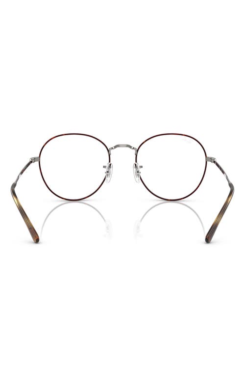 Ray Ban Ray-ban 49mm Round Optical Glasses In Dark Havana
