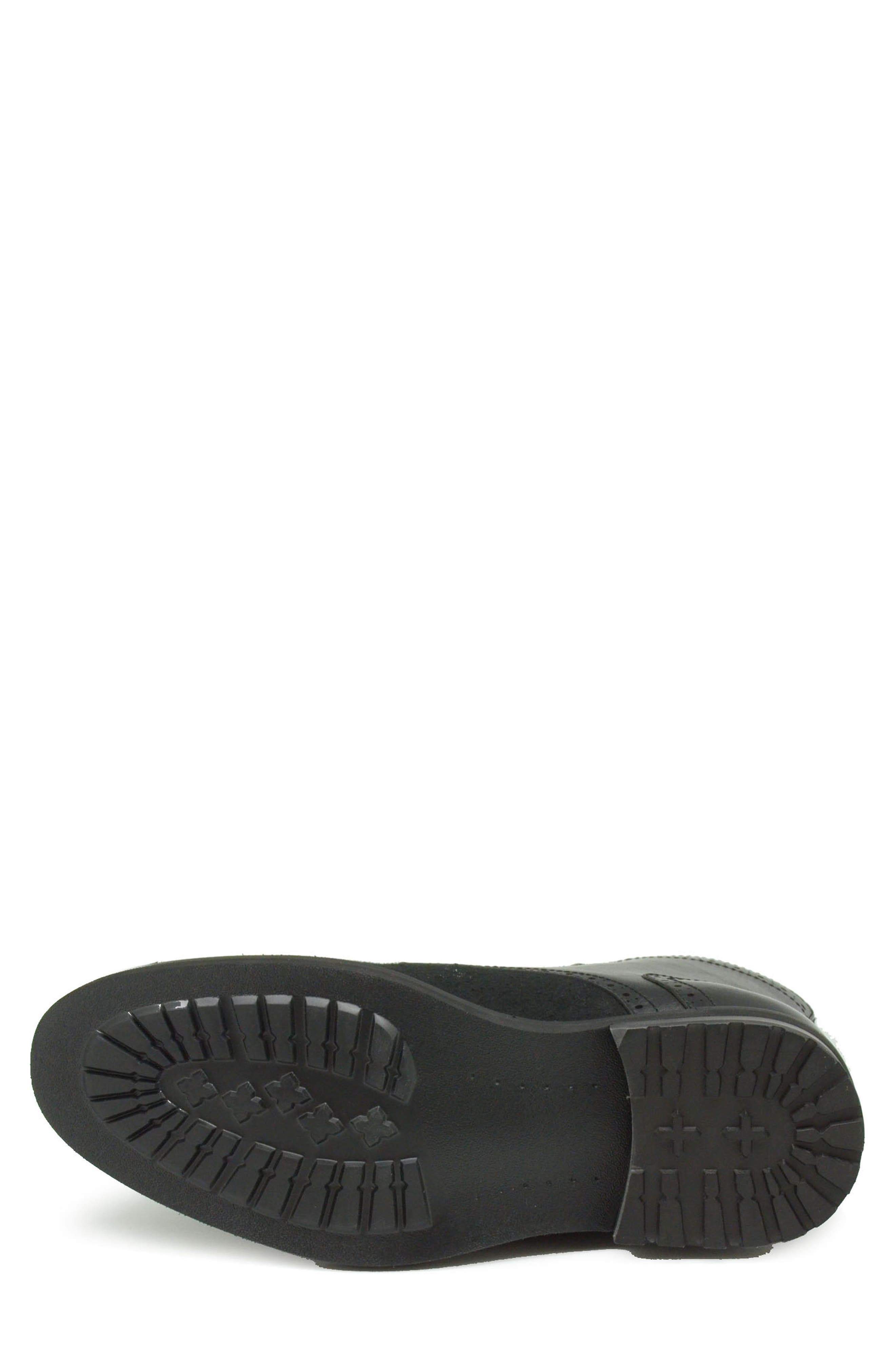 La Milano Questo Brogue Combat Boot, Alternate, color, Black