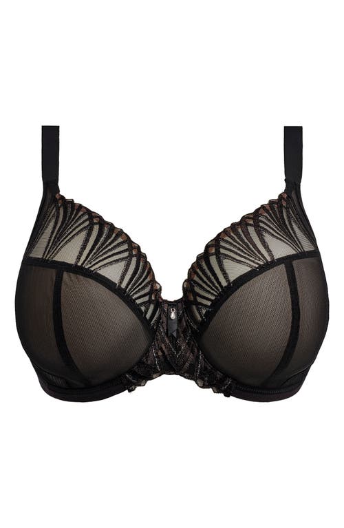 Elomi Plus Size Reja Underwire Plunge Bra In Black