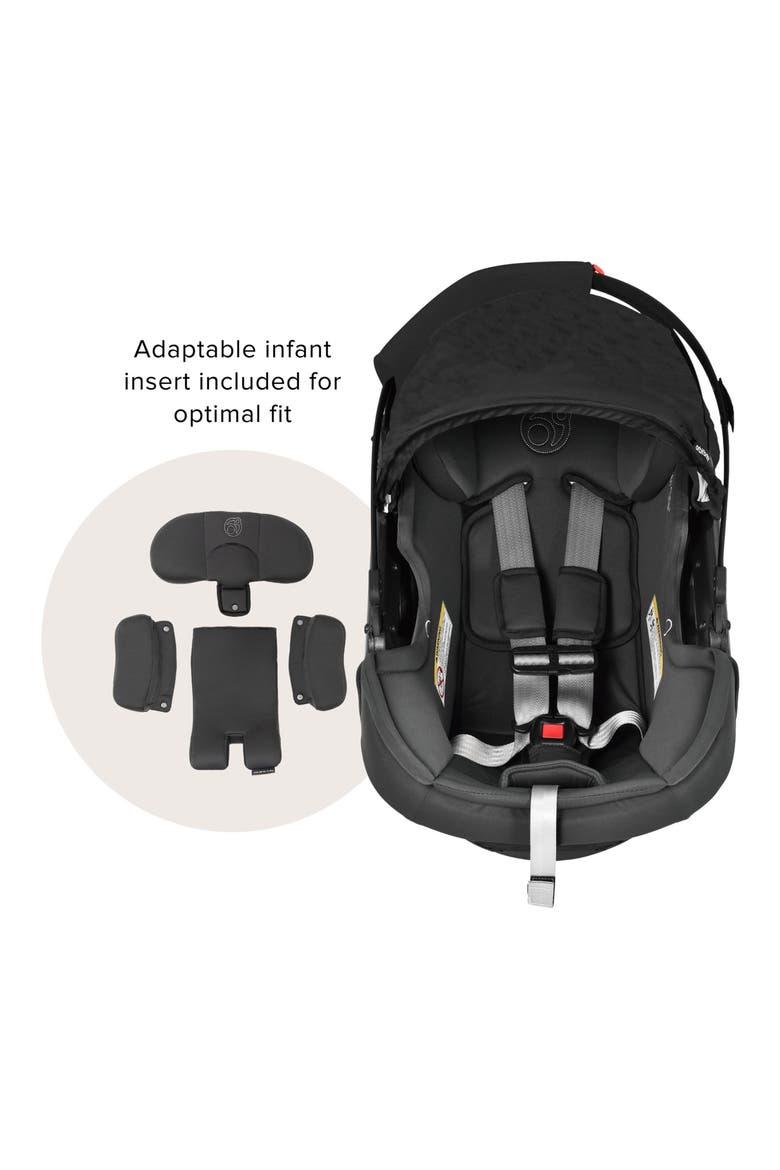 M+ Stroll, Lounge & Ride Car Seat, Bassinet & Stroller Travel System, Alternate, color, SQUIG/ BLACK L/ FLAX