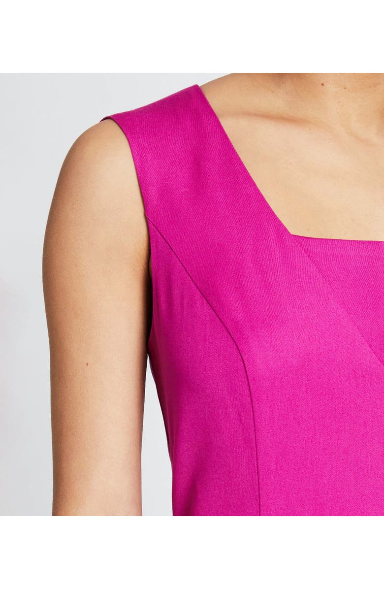 Santorelli BELLE Sleeveless Midi Dress with Front Seam Detail, Alternate, color,