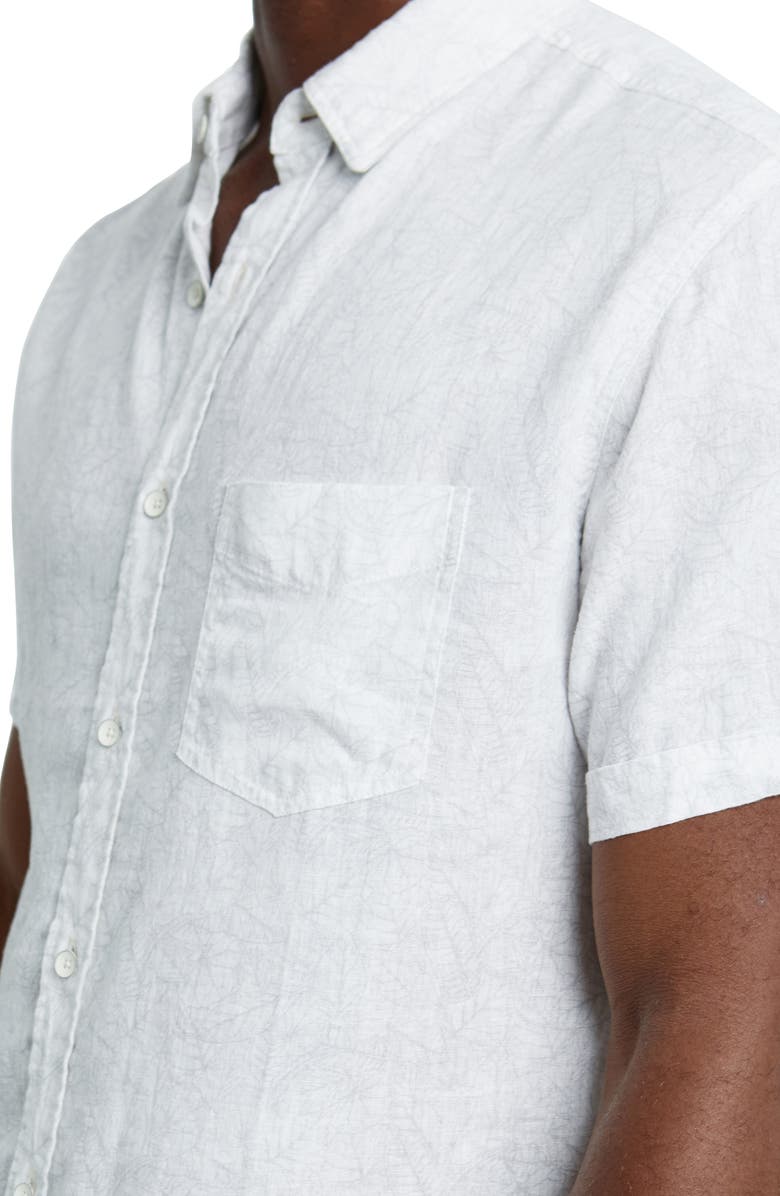 Rails Carson Short Sleeve Linen Blend Button-Up Shirt, Alternate, color, 