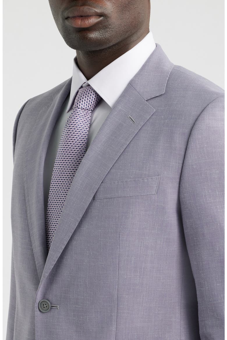 Huge Medium Purple Mélange Wool Suit, Alternate, color, MEDIUM PURPLE