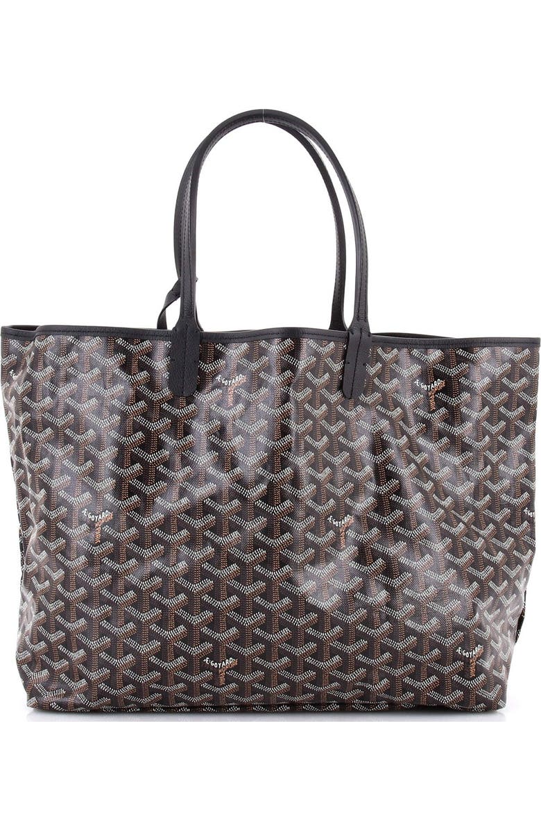 Pre-Owned Goyard Saint Louis Tote Coated Canvas PM, Main, color, Black