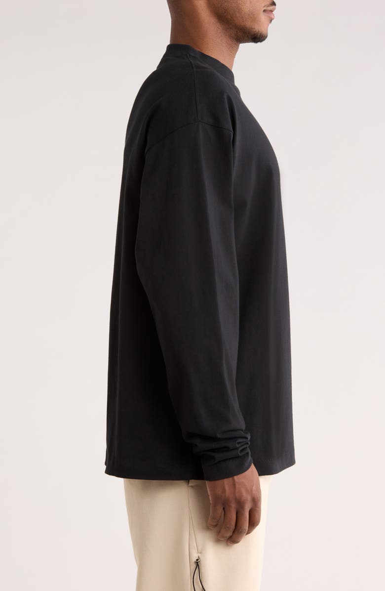 Fear of God Essentials Classic Fit Long Sleeve Cotton T-Shirt, Alternate, color, Vintage Black