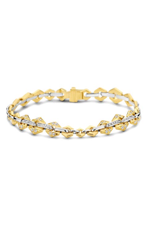 Flow Graduated Diamond Chain Bracelet