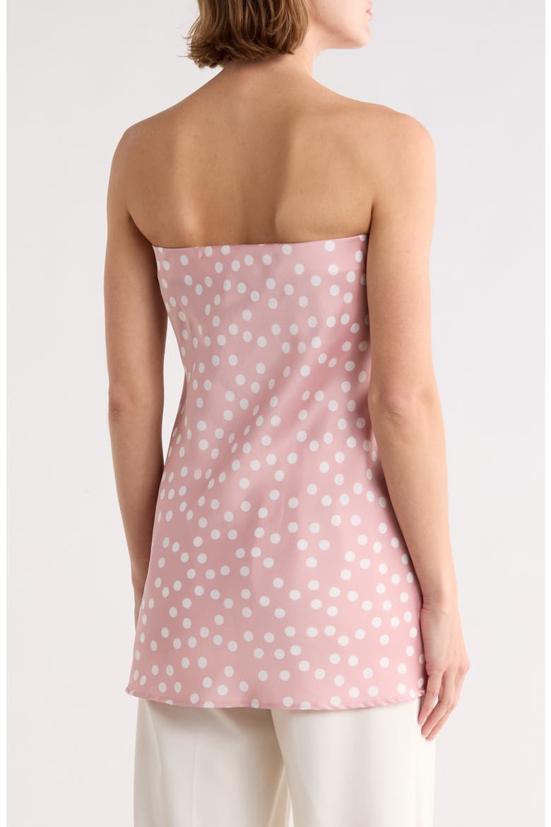 Polka Dot Strapless Tunic Top, Alternate, color, PINK