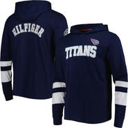Tommy Hilfiger Men's Tommy Hilfiger Navy/White Tennessee Titans Alex Long Sleeve Hoodie T-Shirt