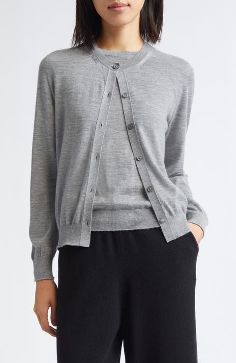 Honor Cashmere Crewneck Cardigan