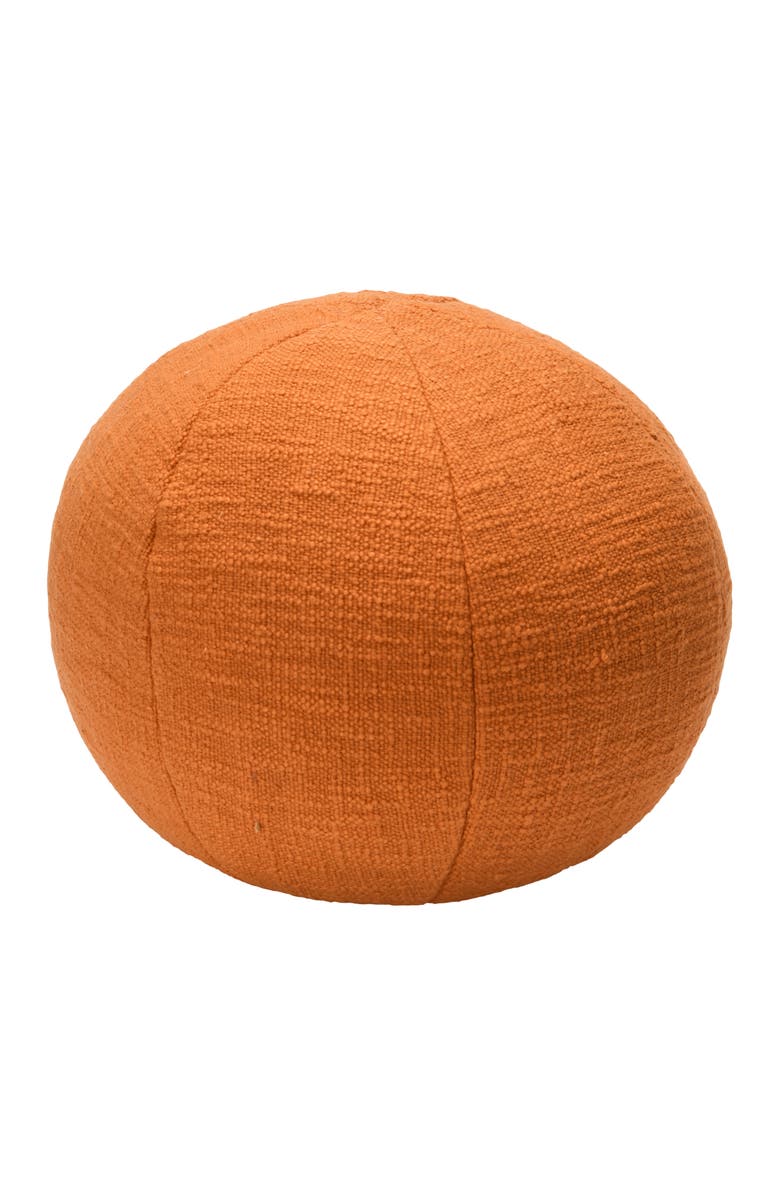 Storied Home Cotton Slub Orb Pillow, Main, color, Orange
