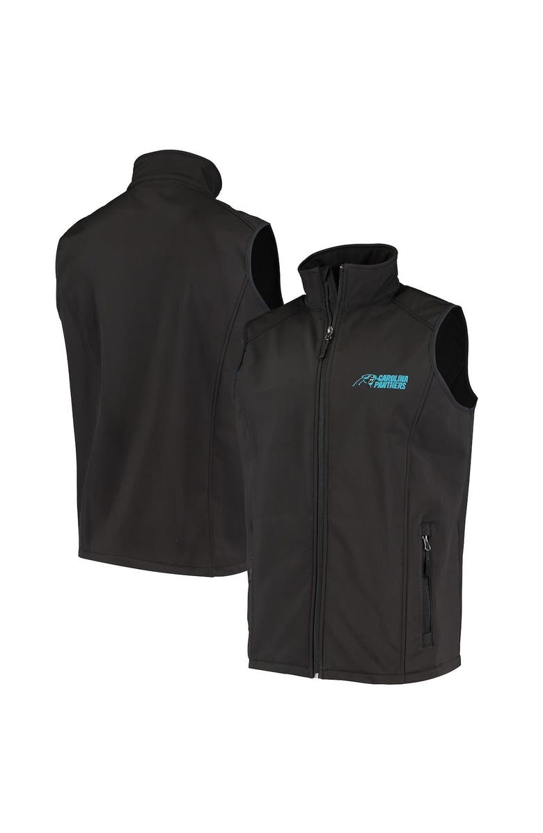 DUNBROOKE Men's Dunbrooke Black Carolina Panthers Circle Archer Softshell Full-Zip Vest, Alternate, color, 