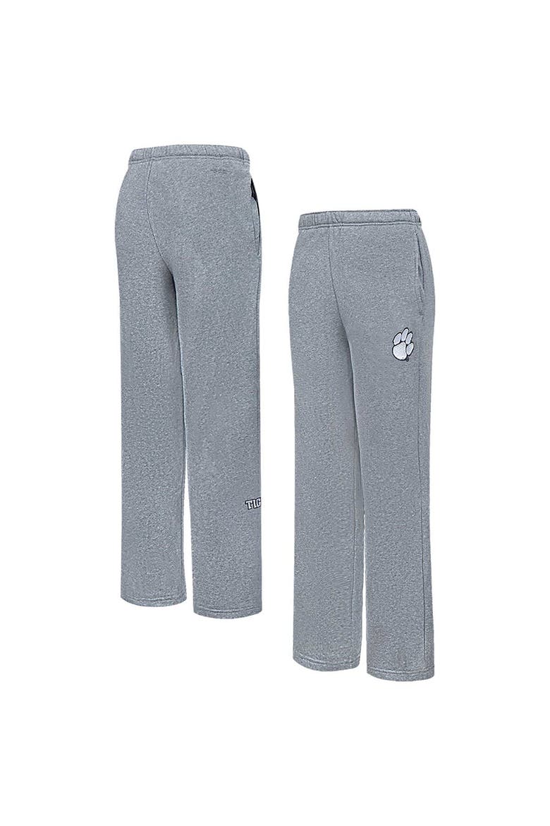 Women's Pro Standard Heather Charcoal Clemson Tigers Tonal Neutral Relaxed Fit Fleece Sweatpants, Main, color, Heather Charcoal