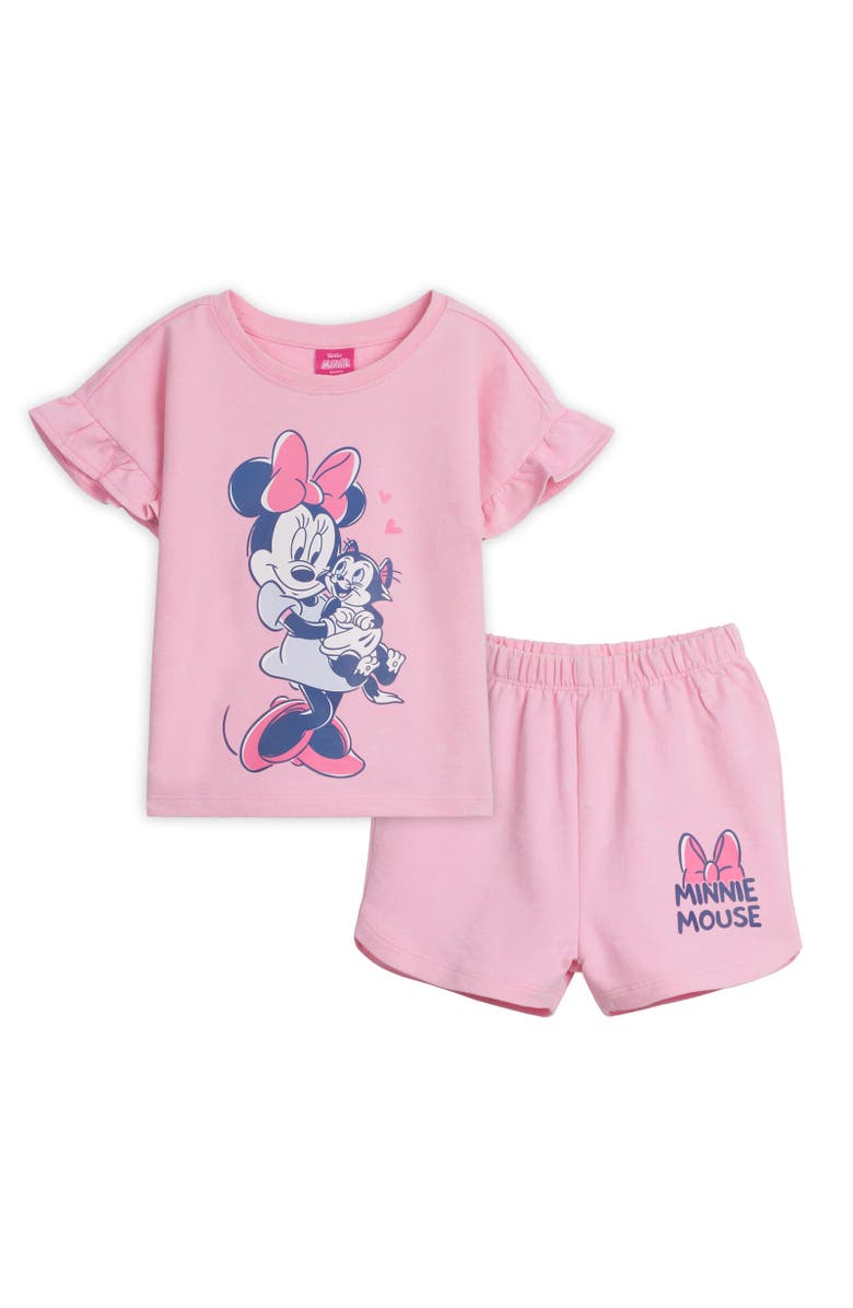 Disney Wash T-Shirt & Shorts Set, Main, color, Pink