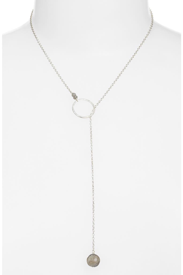 Gwyneth Semiprecious Toggle Necklace, Alternate, color, LABRIDORITE/ STERLING SILVER