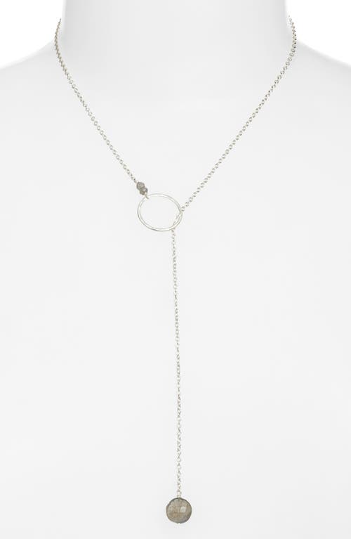 Nashelle Gwyneth Semiprecious Toggle Necklace In Silver