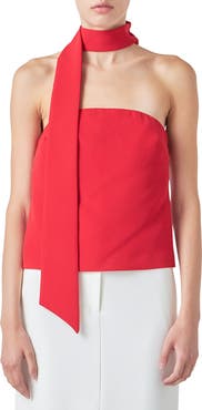 Grey Lab Choker Tie Top