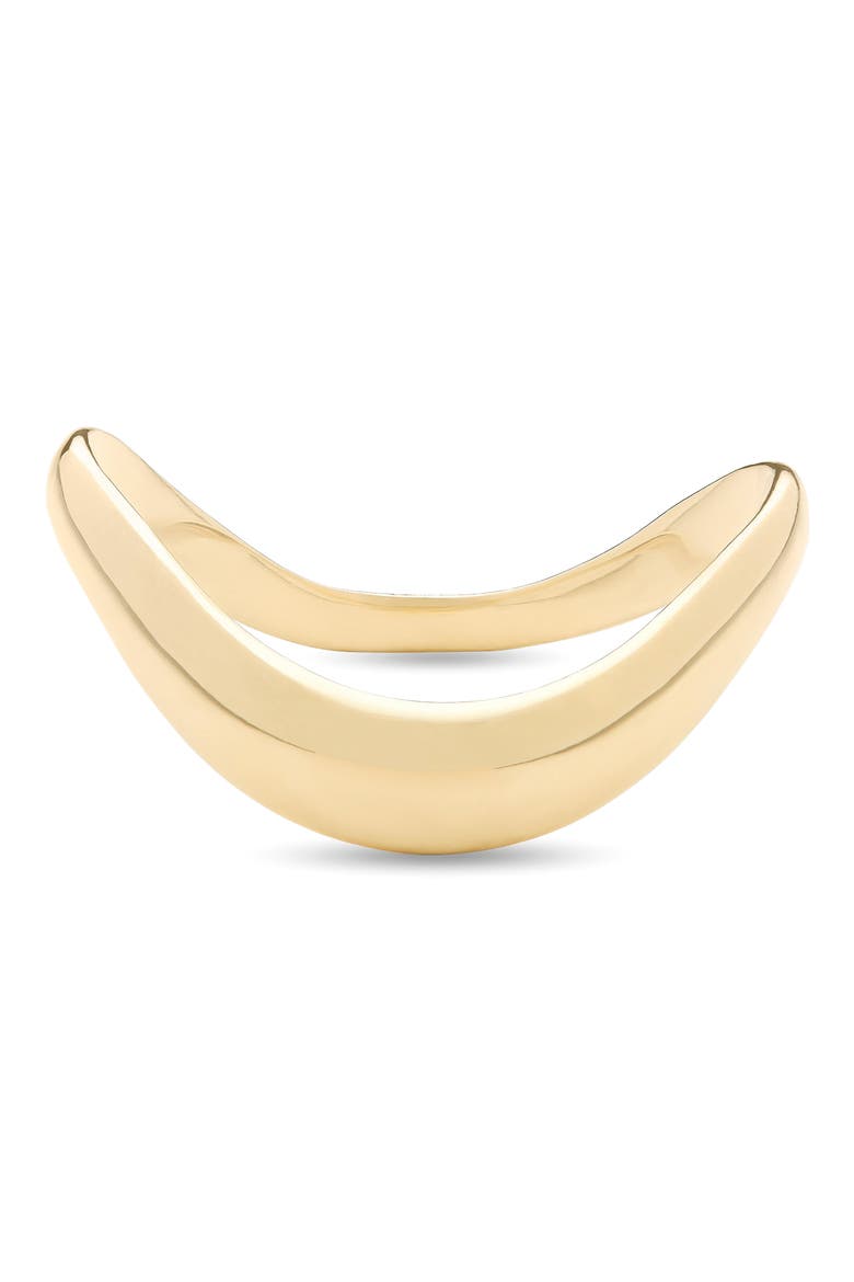Skinny 14K Gold Curved Bubble Ring, Main, color, YELLOW GOLD