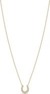 Zoë Chicco Bezel Diamonds 14k Gold Diamond Horseshoe Necklace