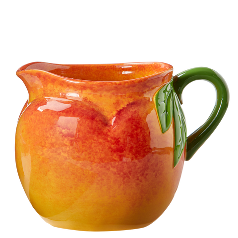 Peach Pitcher Orange Multi Earthenware Summer