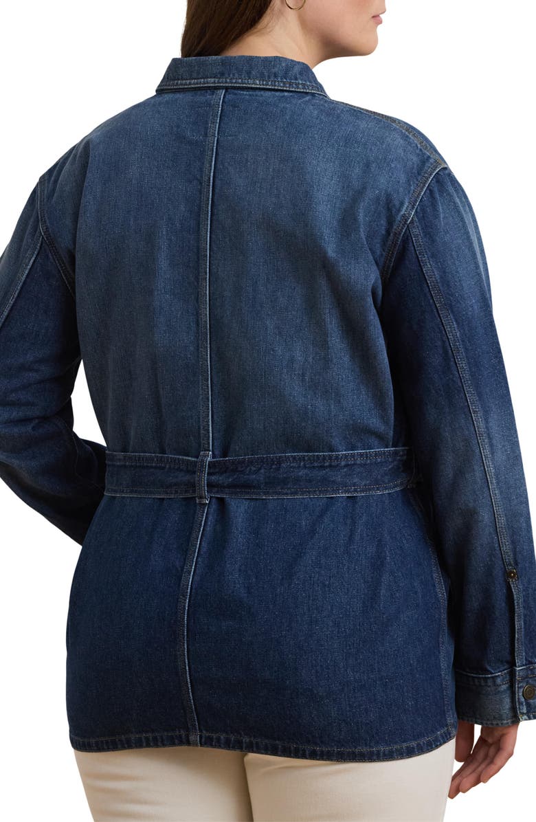 Lauren Ralph Lauren Belted Denim Chore Jacket, Alternate, color, 