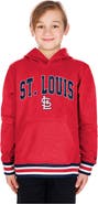 New Era Youth New Era Red St. Louis Cardinals Knit Trim Pullover Hoodie