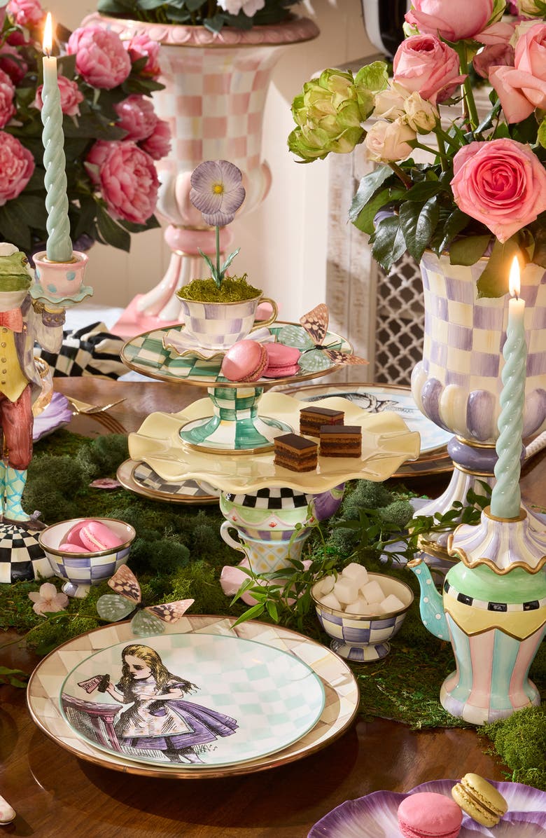 MACKENZIE CHILDS Wonderland Cake Stand, Alternate, color, Multi