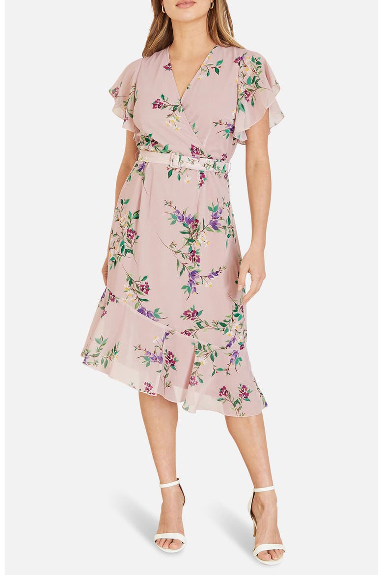 Midi Dress With Frill Details, Alternate, color, Pink