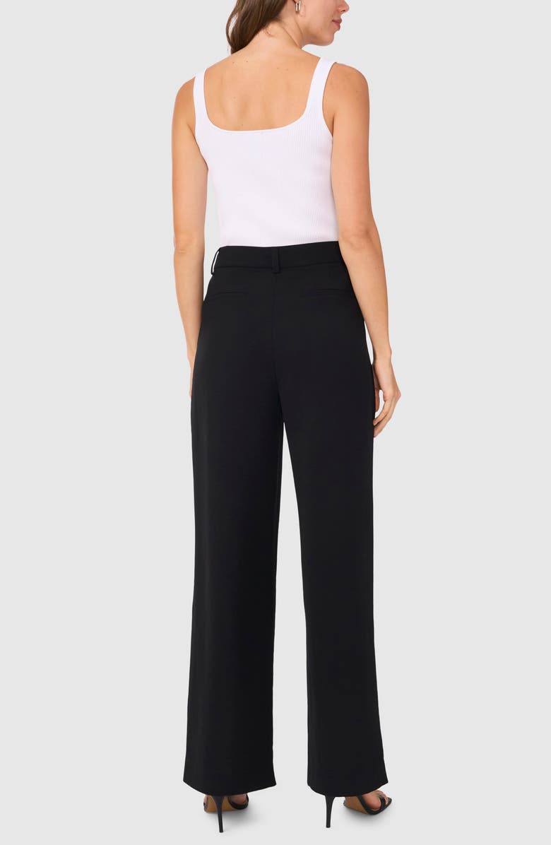 Halogen<sup>®</sup> Pleated Straight Leg Pants, Alternate, color, Rich Black