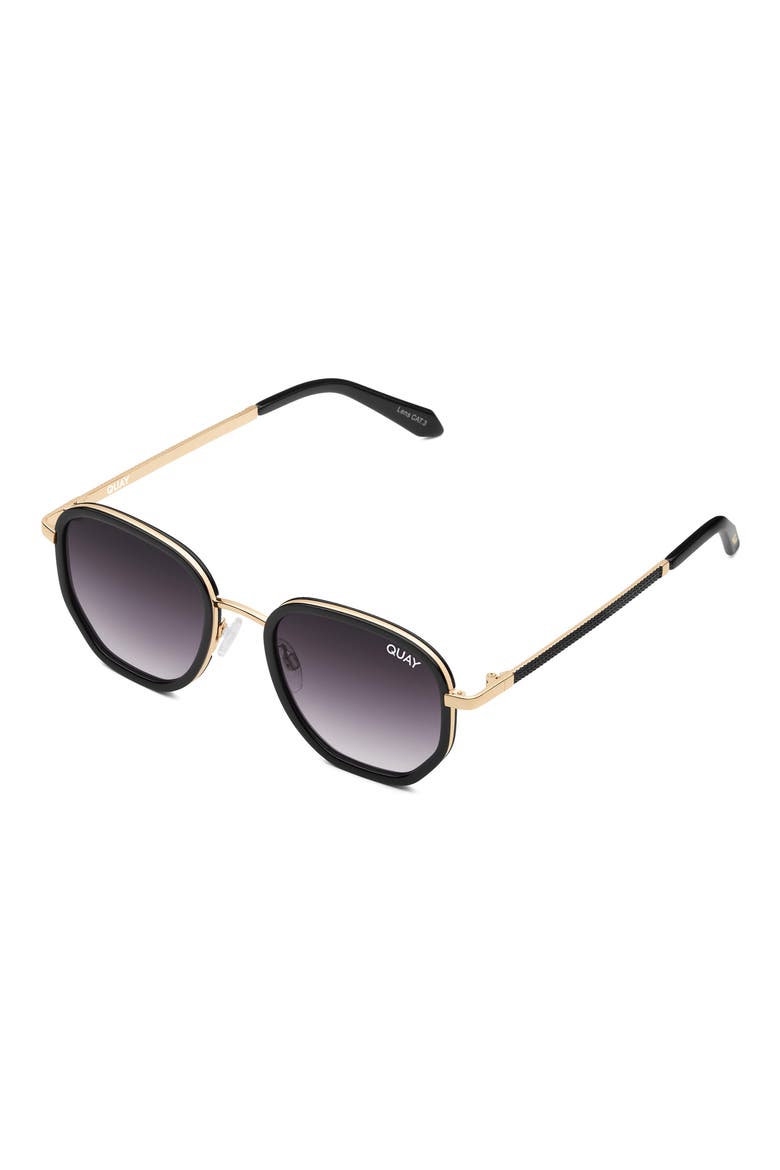 Big Time Remixed 46mm Gradient Square Sunglasses, Alternate, color, BLACK/ SMOKE