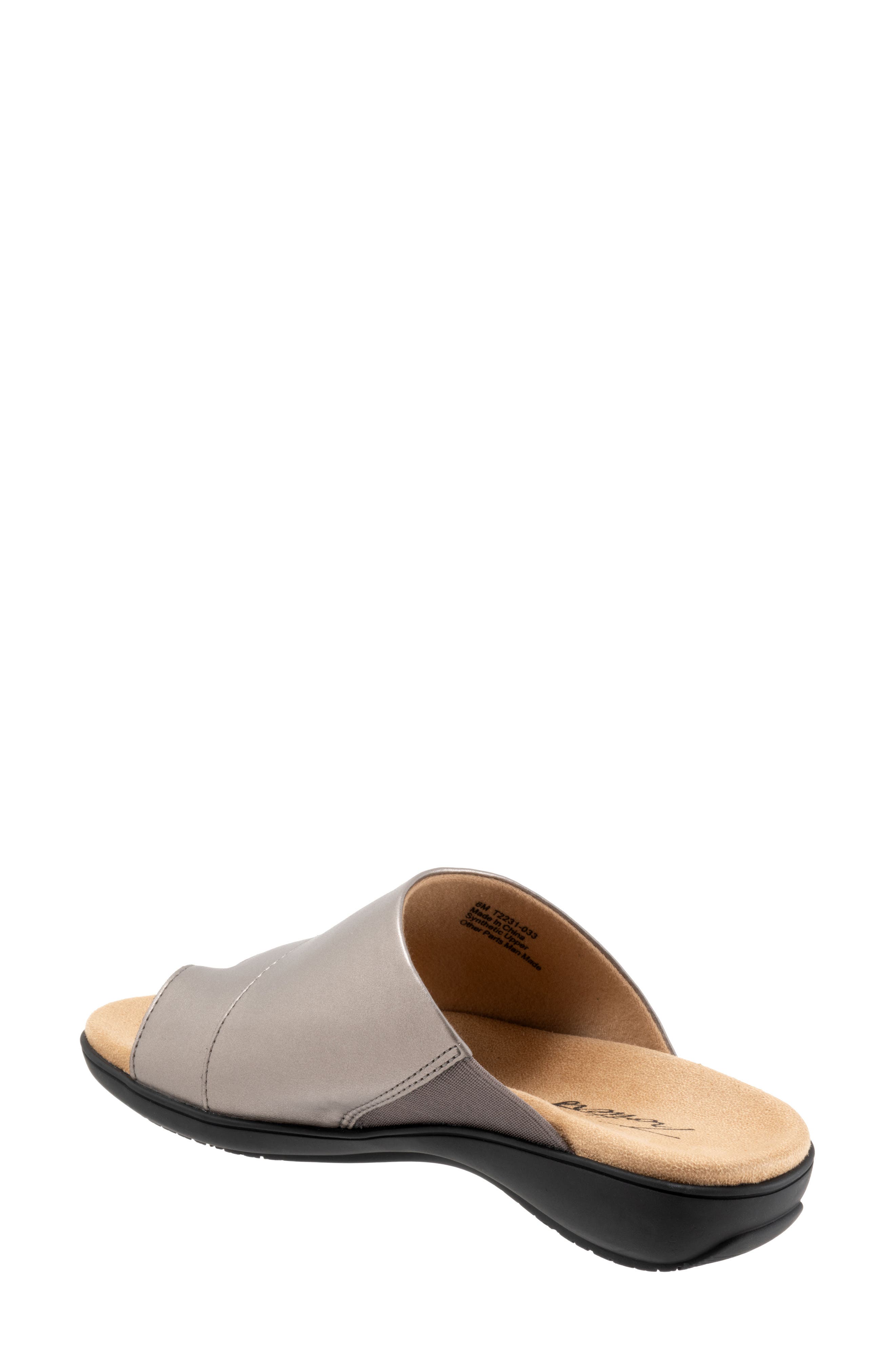 Trotters Regina Slide Sandal, Alternate, color, Pewter