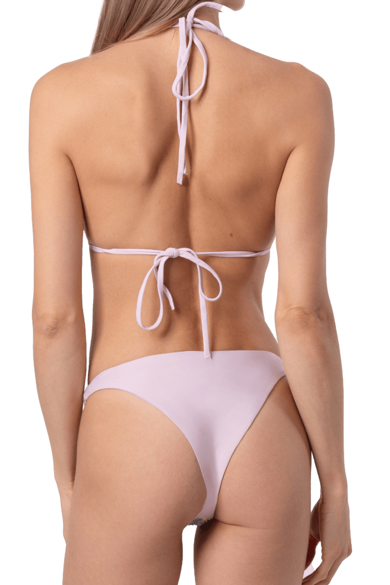 Fleur 3D Hand Beaded Triangle Bikini Top, Alternate, color, Pale Pink