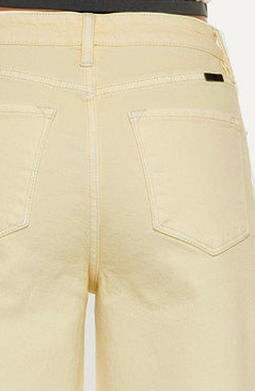 Kancan Savie Cropped Wide Leg Jeans In Neutral