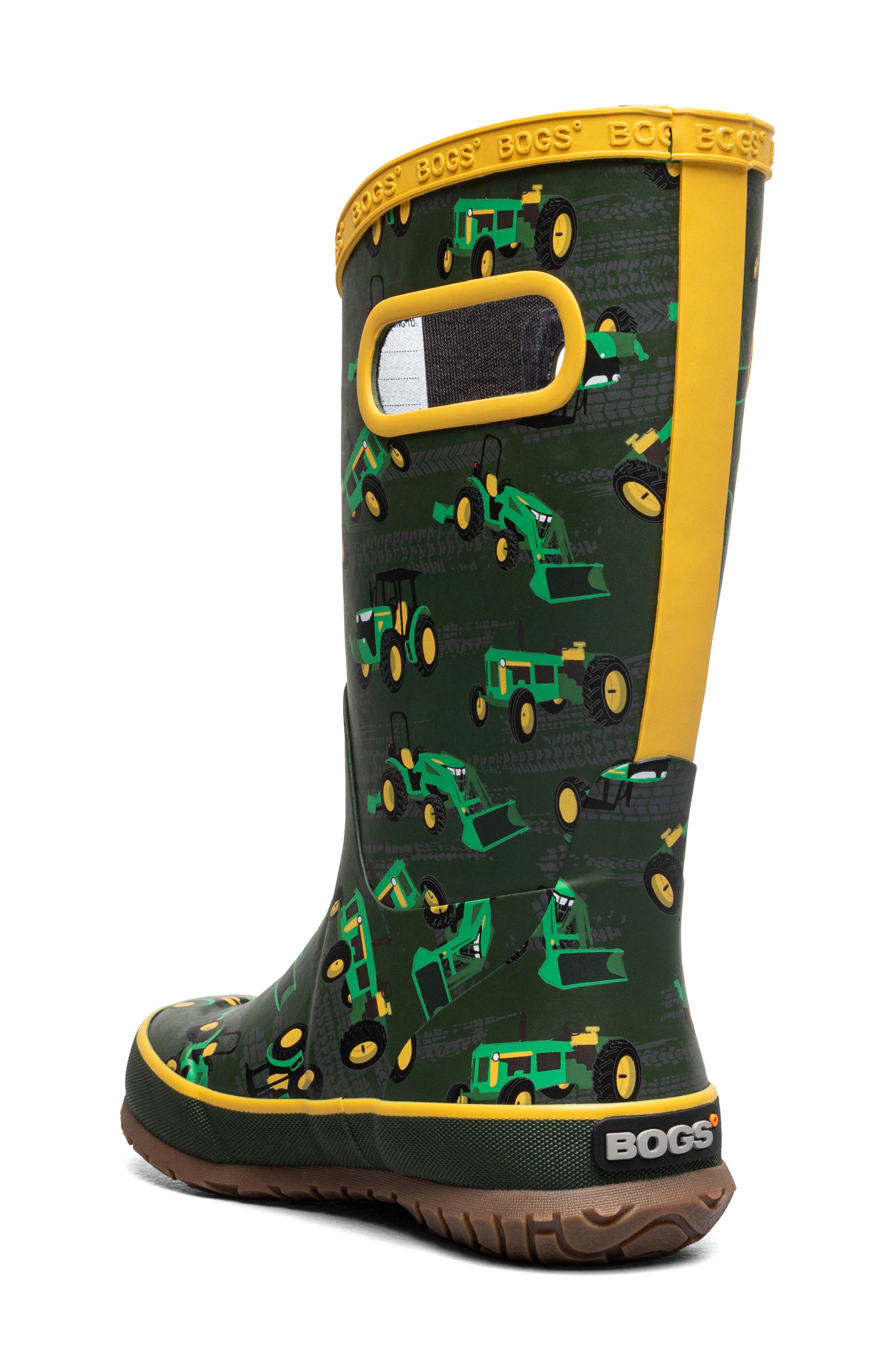 Bogs Kids' Waterproof Rain Boot, Alternate, color, Dkgrn Mlti