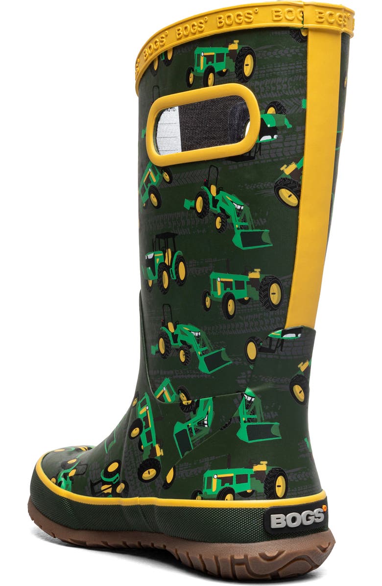 Bogs Kids' Waterproof Rain Boot, Alternate, color, Dkgrn Mlti