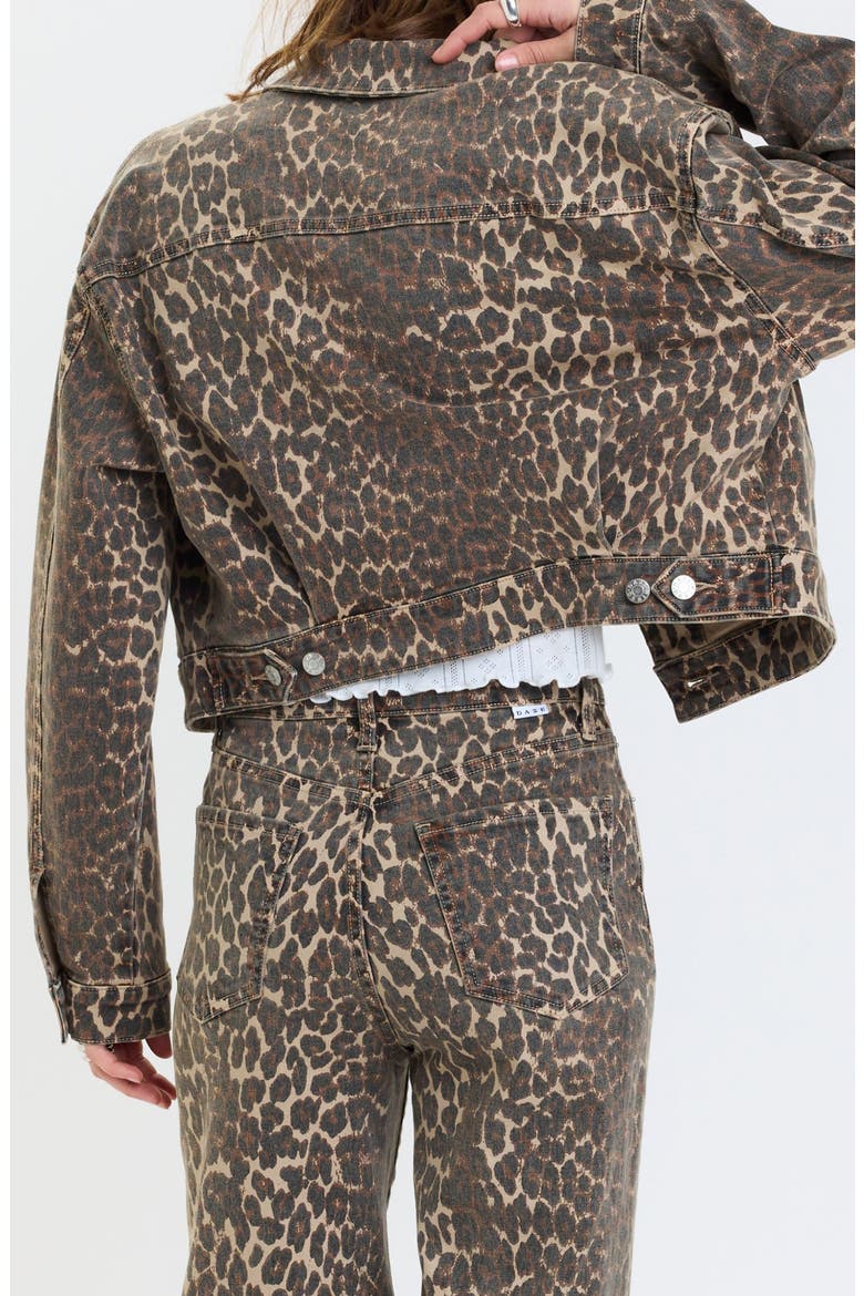 Del Mar Spotted Crop Denim Jacket, Alternate, color, COOL CAT
