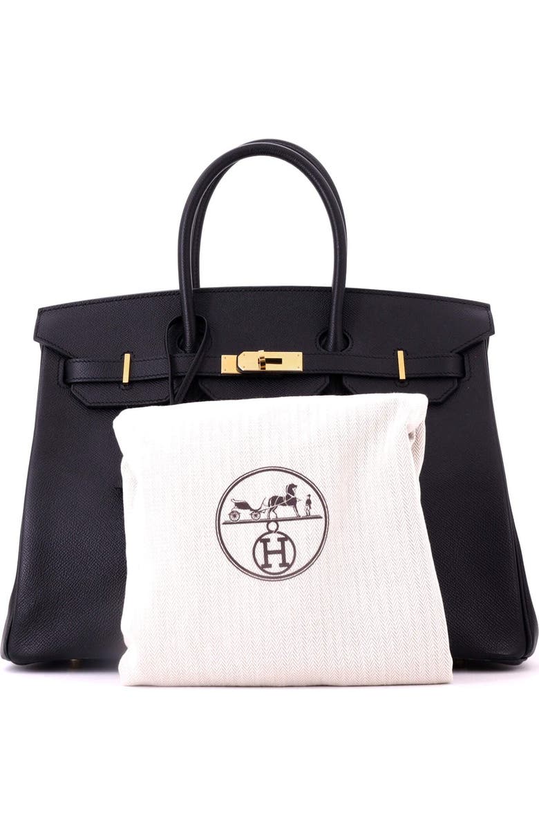 Pre-Owned Hermes Birkin Handbag Black Epsom with Gold Hardware 35, Alternate, color, Noir