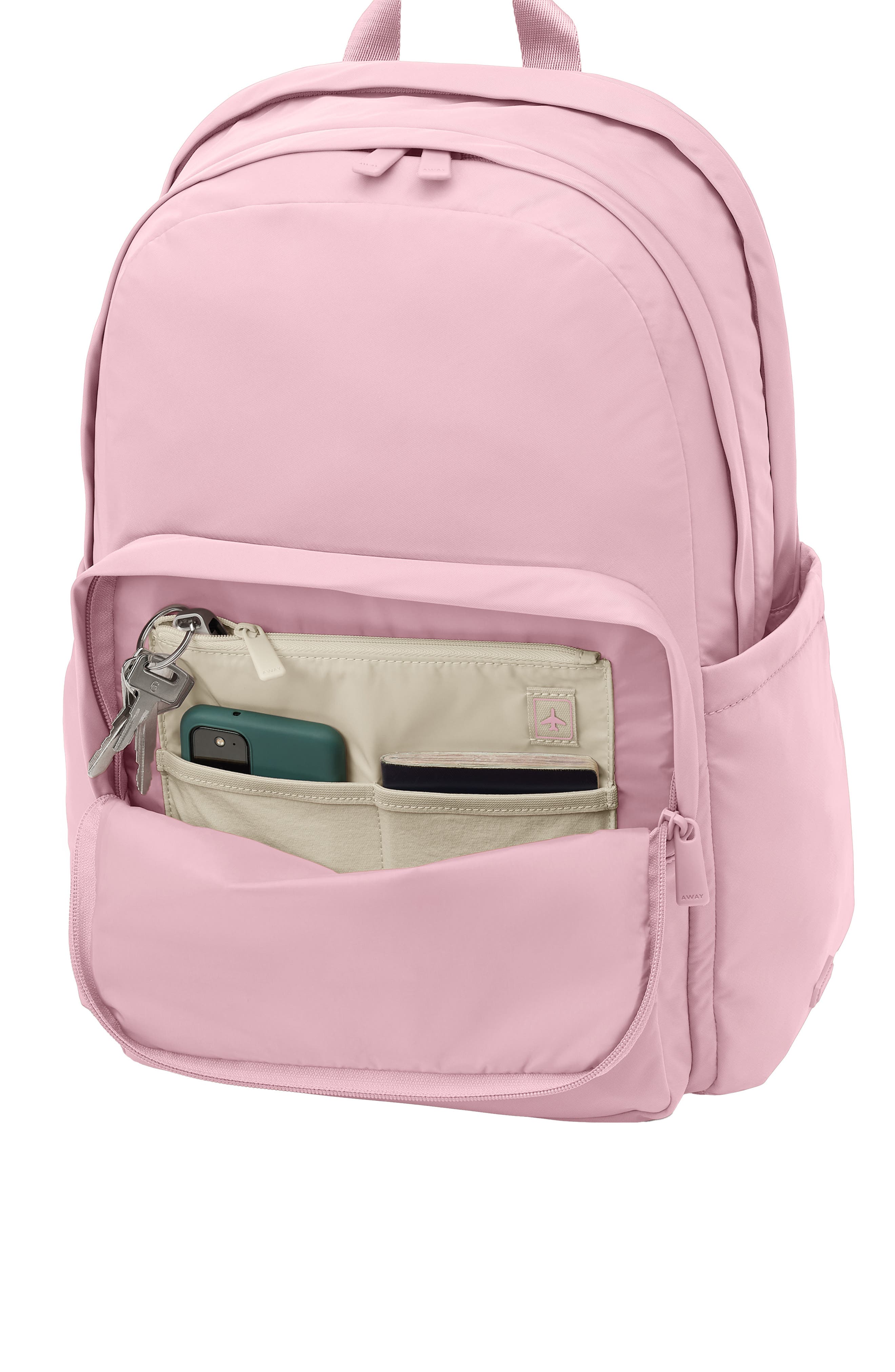 Away Large Featherlight Backpack, Alternate, color, Glacial Pink