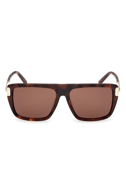 56mm Square Sunglasses