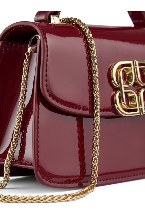 Lk Bennett Annabelle Grab Leather Top Handle Bag In Burgundy