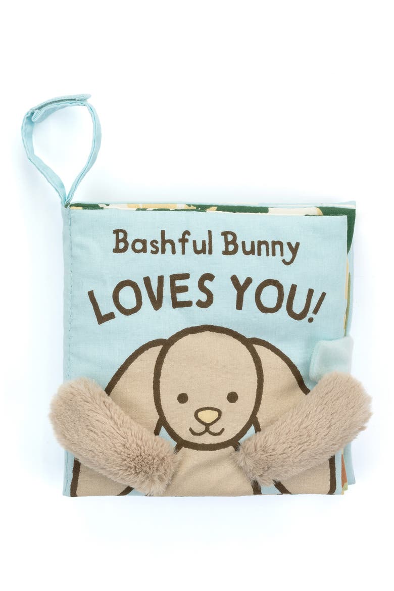 'Bashful Bunny Loves You' Cloth Book, Main, color, MULTI
