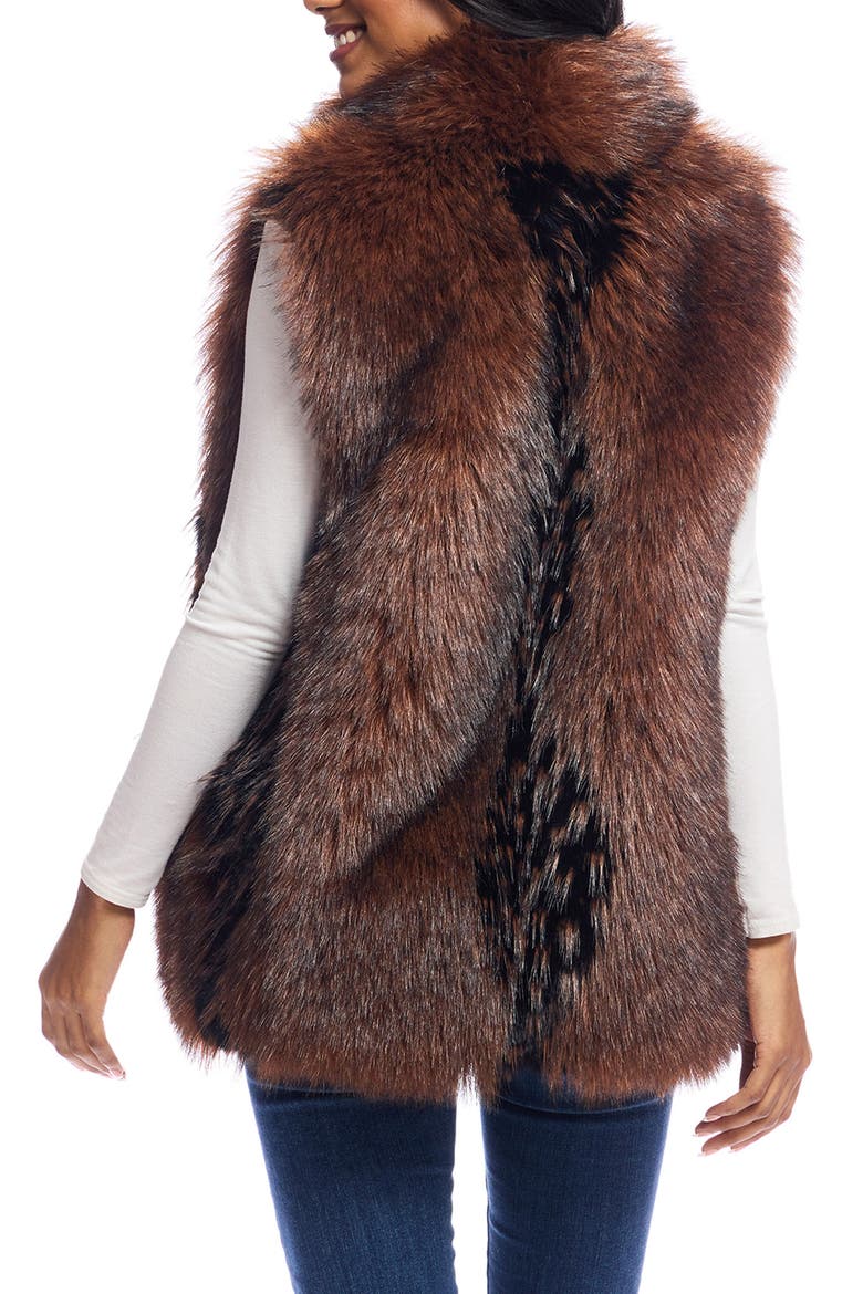 Limited Edition Faux Fur Vest, Alternate, color, CHOCOLATE FOX