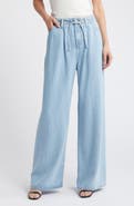 FRAME Super Drape Wide Leg Denim Drawstring Pants