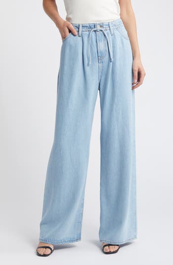 FRAME Super Drape Wide Leg Denim Drawstring Pants | Nordstrom FRAME Super Drape Wide Leg Denim Drawstring Pants | Nordstrom
