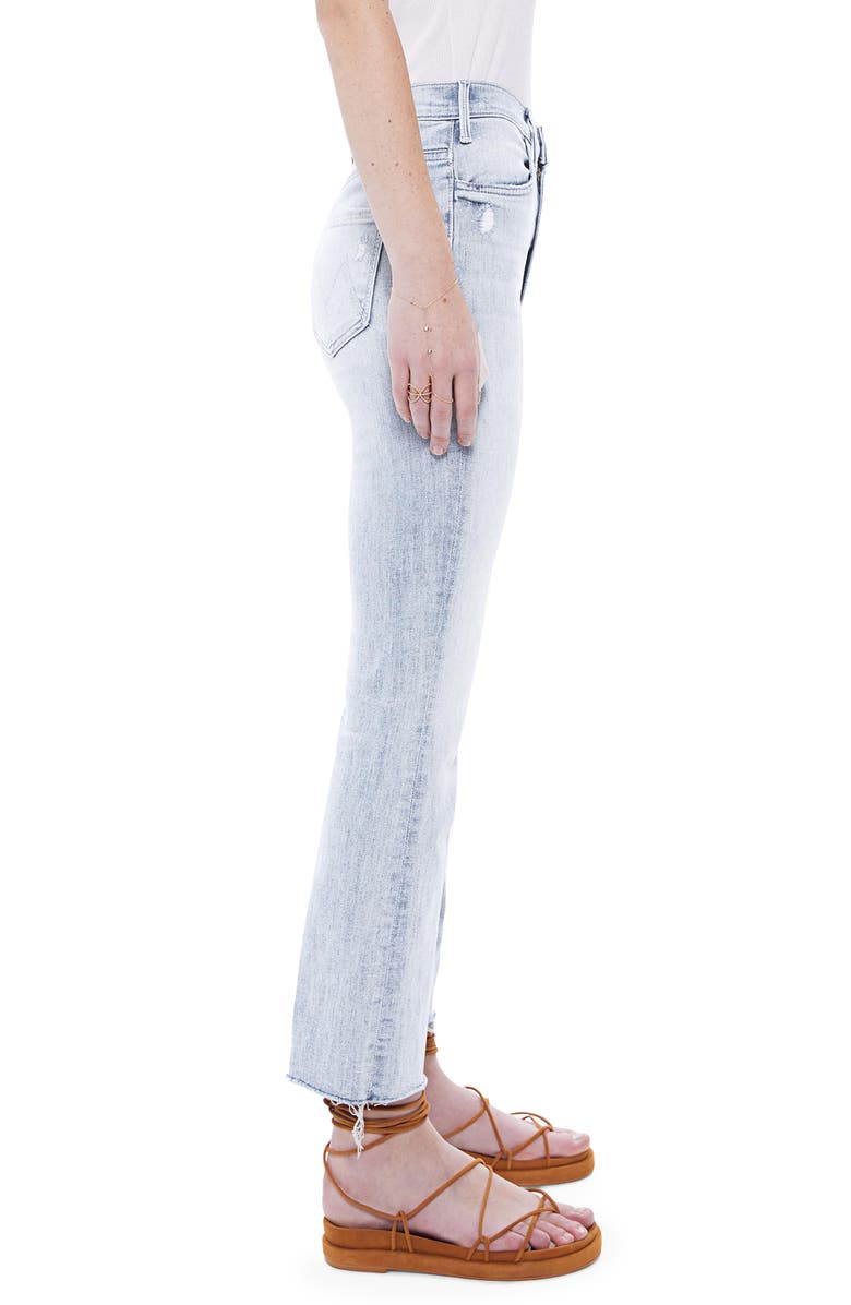 MOTHER The Hustler Frayed Ankle Jeans, Alternate, color, 
