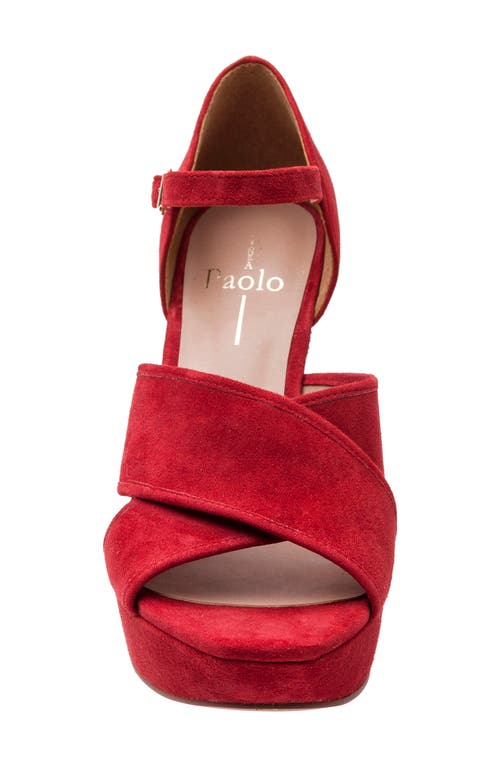 Linea Paolo Imogene Platform Sandal In Red