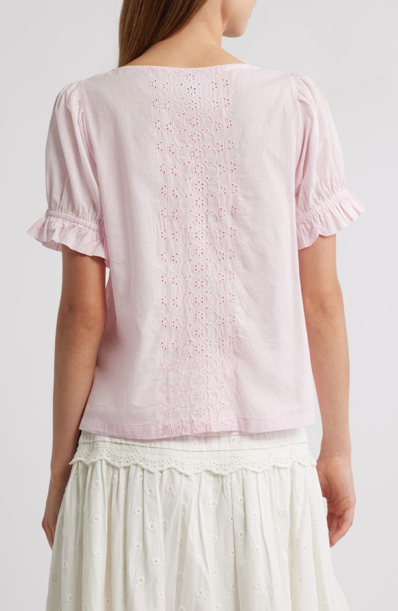 Damson Madder Organic Cotton Eyelet Top, Alternate, color, 