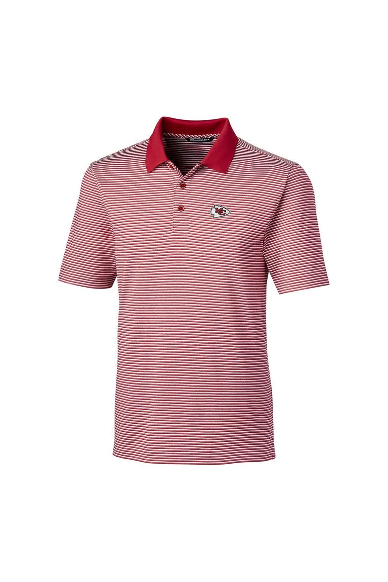 Men's Cutter & Buck Red Kansas City Chiefs Big & Tall Forge Tonal Stripe Polo, Alternate, color, Red